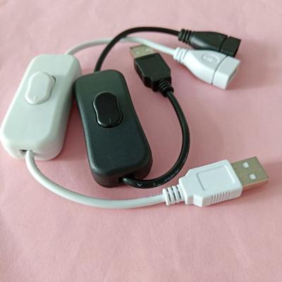 Cablu adaptor de prelungire USB mascul femel de 30CM Cablu USB cu comutator ON/OFF pentru lampă USB Sursa de alimentare cu ventilator USB