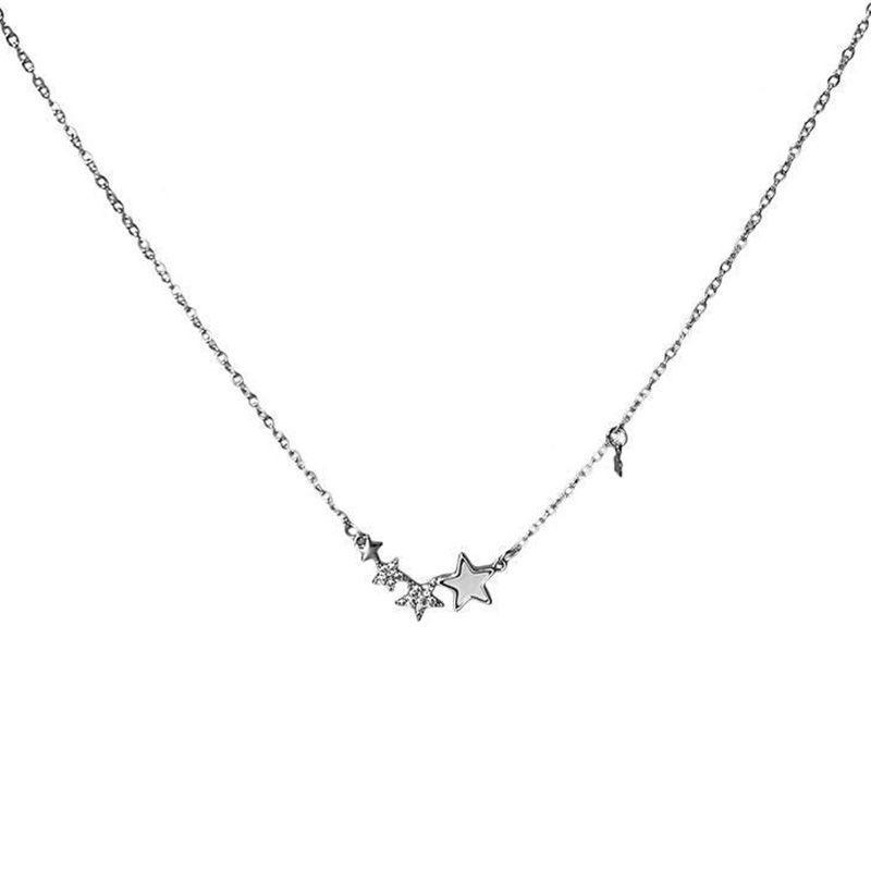 

Романтическое Звездное Ожерелье для Женщин Легкое Роскошное Нишевое Ожерелье Дизайн Высокого Класса Простой и Свежий Стиль Ключичная Цепочка