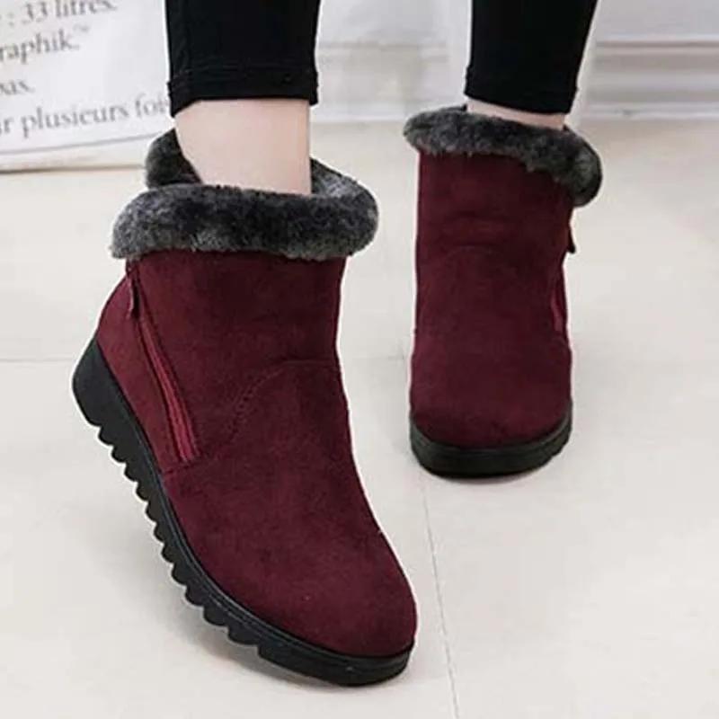 Women's Shoes Winter Women Ankle Boots Fashion Waterproof Shoes for Women Wedge Platform Warm Snow Boots Shoe Zapatos Para Mujer