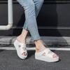Order A Size Up Women's Slip-On Wedge Sandals Open-Toe Non-Slip Rubber Slippers