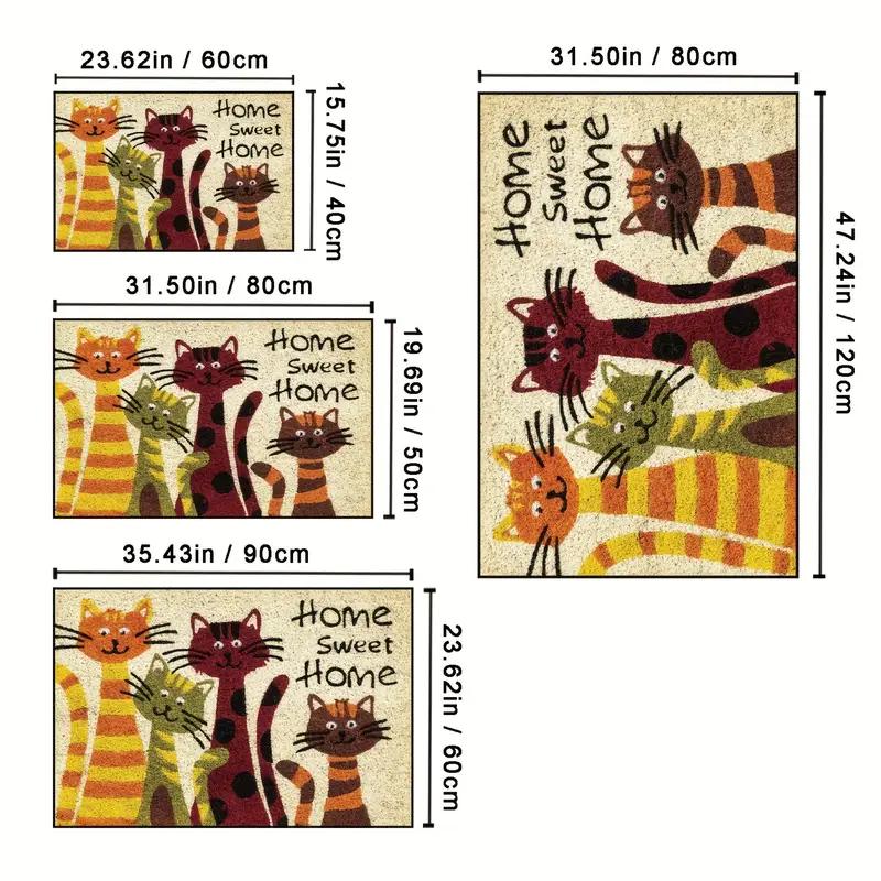 Cartoon Cat Entry Carpet - Durable And Easy To Clean - Indoor Entrance Floor Mat - Bathroom Door Mat - Home Decoration