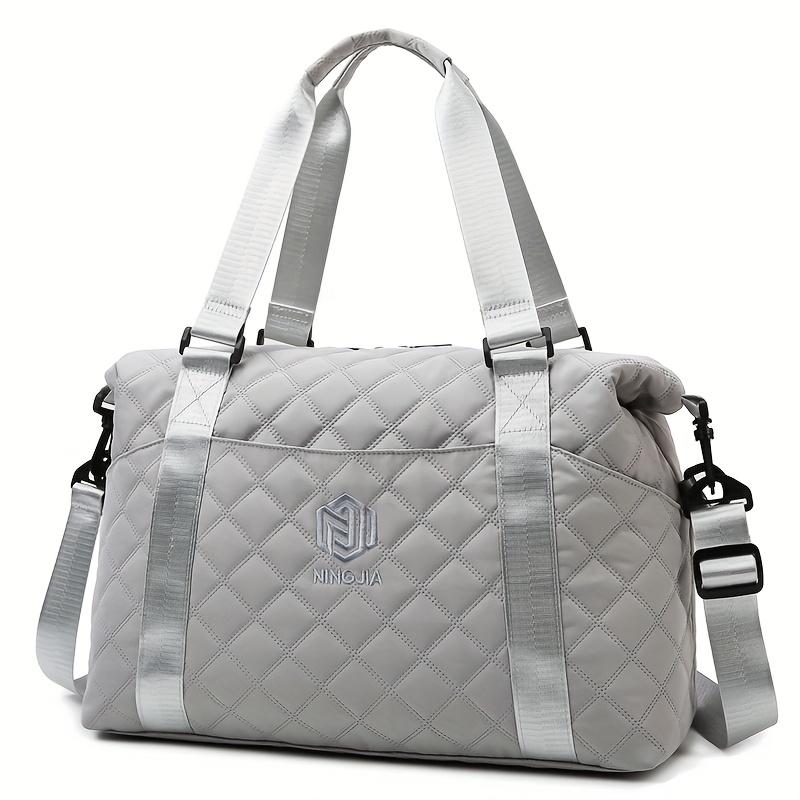 Universal large capacity travel bag for men and women, can be held and cross-body, suitable for travel, gym, storage and separation of wet and dry