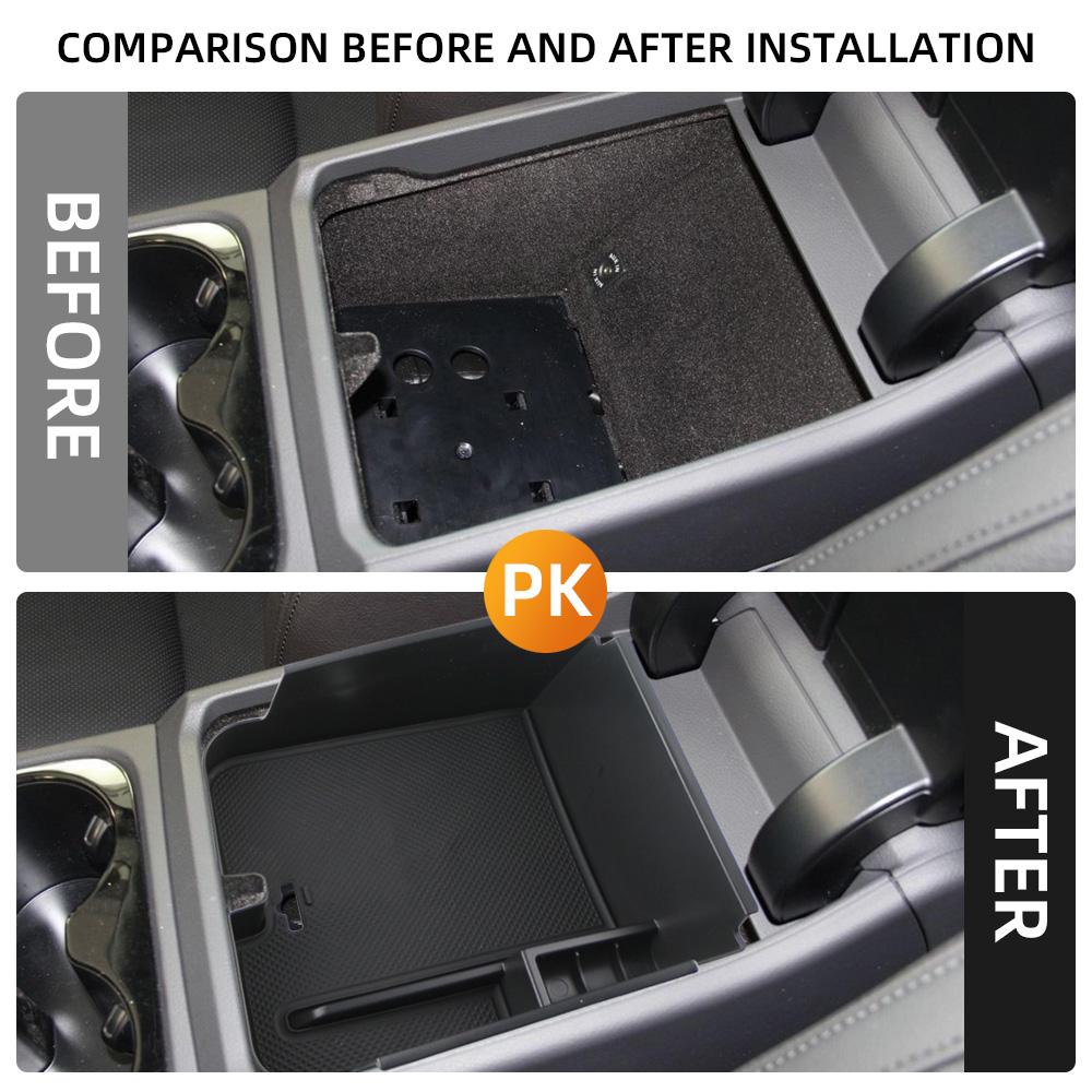 Car Armrest Box Storage Tray for Volkswagen VW Touareg 2011 - 2018 Central Console Holder Container Organizer Accessories