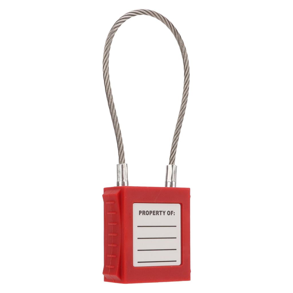 Lockout Tagout Cable Locks 85mm Shackle Steel Padlock with 2 Key for Equipment Maintenance