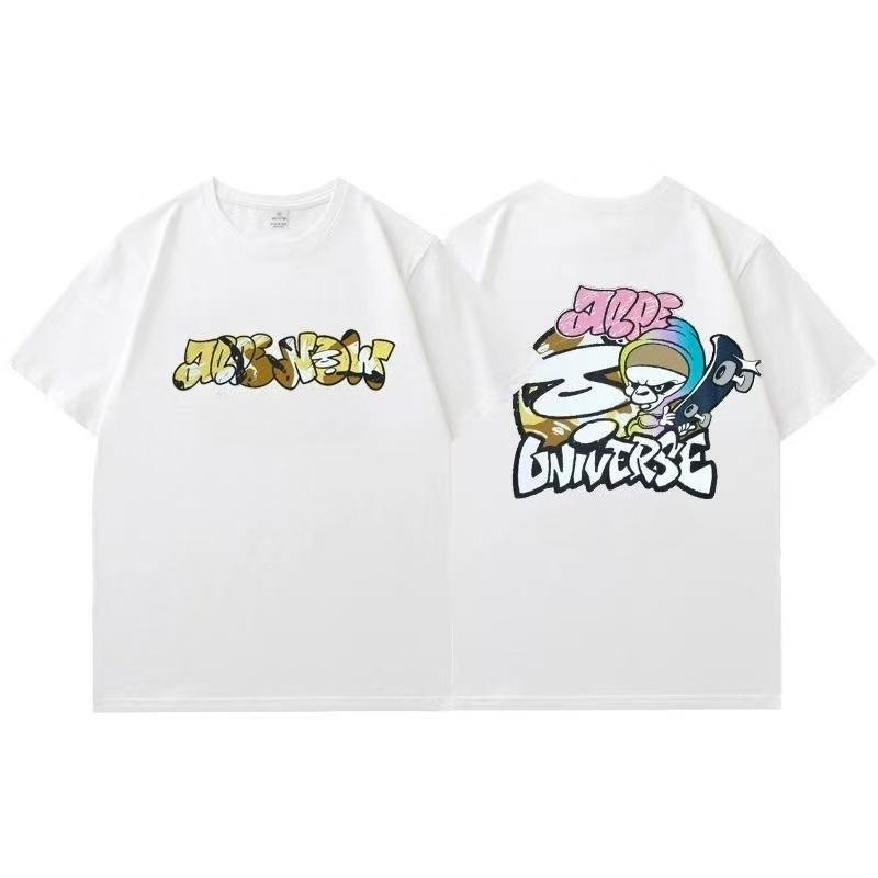

2025 Summer and Autumn trendy street graffiti print T-shirt loose and casual short-sleeved men s and women s sportswear top 4XL