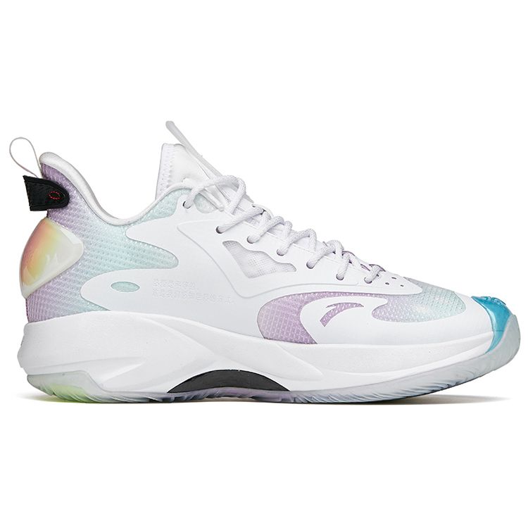 Anta Crazy Tide 3 Pro Nitrogen Technology Mid-Top Basketball Shoes Men Sneakers White Blue Purple 112141651S-1