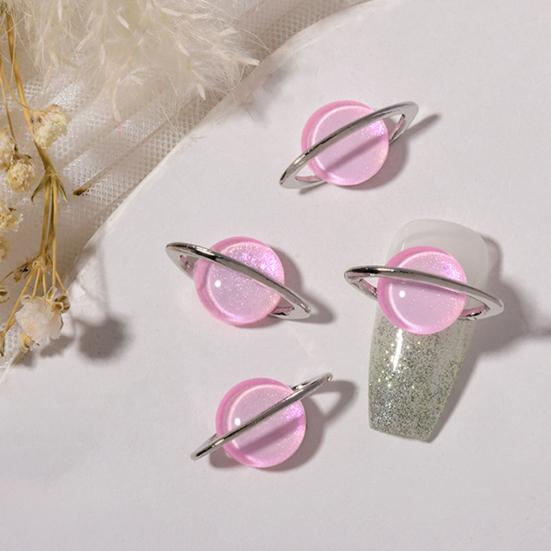 10 sztuk Planet Style 3D ozdoby do paznokci musujące DIY ozdoby do Manicure biżuteria akcesoria rzemieślnicze dla kobiet dziewczyna
