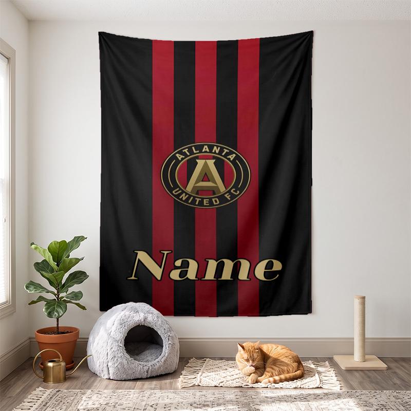 Atlanta United (1) Customizable name decorative wall tapestry ideal choice for wall decor in bedrooms living rooms dorms and home