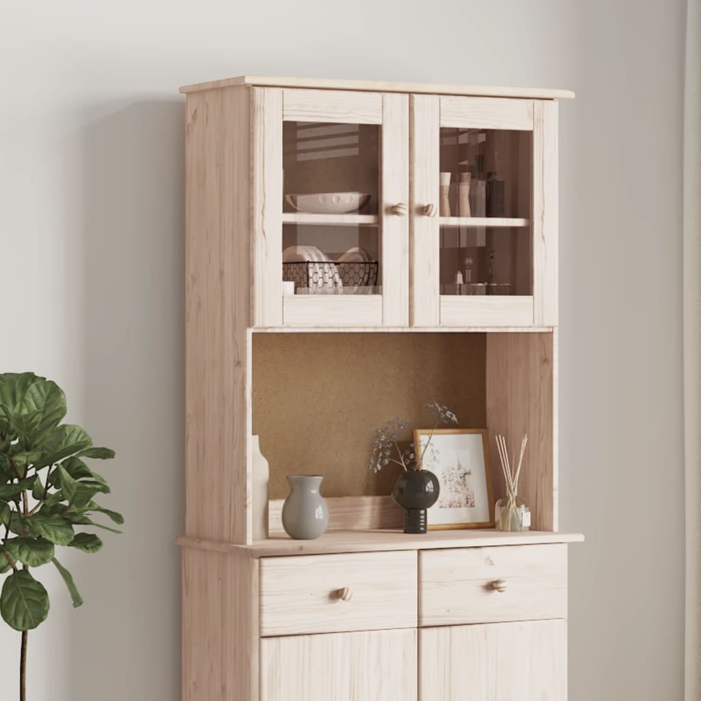 Sideboard Top Unit ALTA 77x30x92 Cm Solid Pine Wood