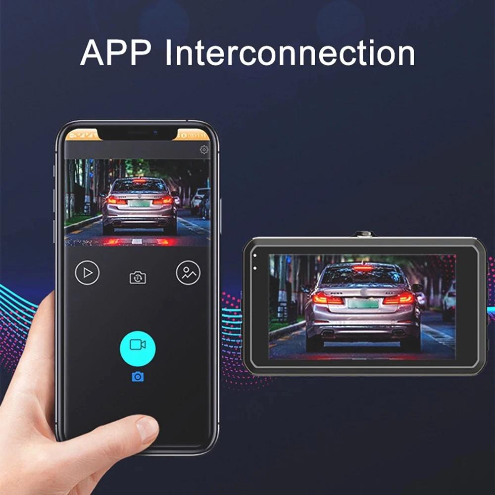 New 1080P WIFI Dual Camera Dash Cam for Cars,Front and Inside,car Camera with IR Night Vision,Loop Recording,wide Angle Car DVR Came