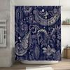 Intricate Paisley Shower Curtain , Durable Polyester Fiber, Waterproof & Easy Clean, for Bathroom Bathtub Decoration