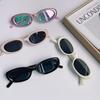 Vintage Sun Glasses  Trendy Small Oval Frame Sungalsses For Women Men Small Frame Sunscreen Shades Uv Protection Eyewear