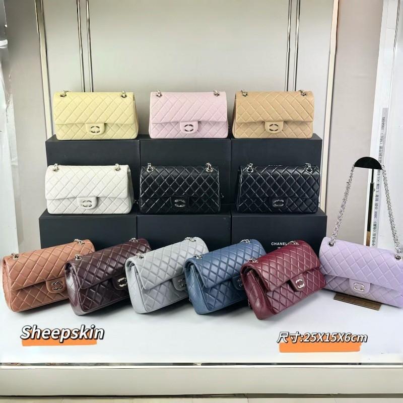 Přeshraniční   Styl CF25 Kosočtvercová řetízková kabelka Dámská móda Klasická ovčí kůže Jednoramenná přes rameno pod paží