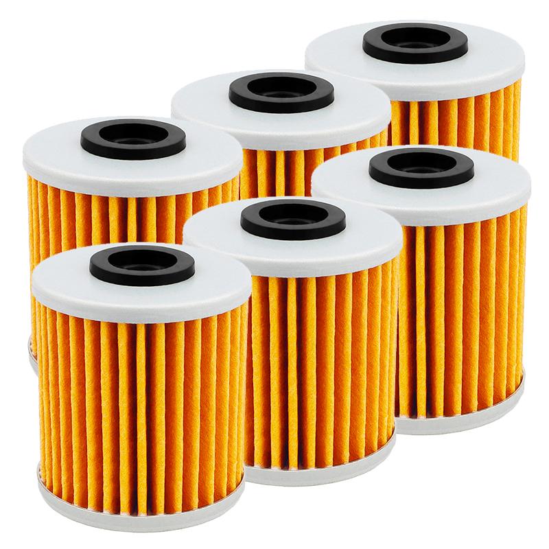 2/4/6 Pcs Cyleto Motorcycle Parts Oil Filter for Kawasaki KX250 KX250F KX250X 2004-2023 KX450 KX450F KX450X KX450SR 2016-2023