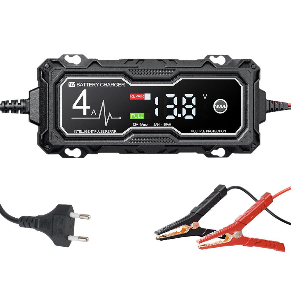 

ЖК-дисплей Автомобиль Мотоцикл Зарядное устройство Многоуровневая защита 12 В 4 А Интеллектуальные зарядные устройства Импульсный ремонт AGM зарядное устройство для аккумуляторов