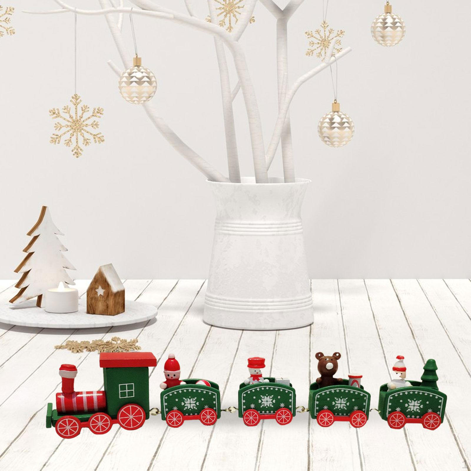 

Різдвяні прикраси поїзда, дерев яні прикраси поїзда, центральні елементи, набір