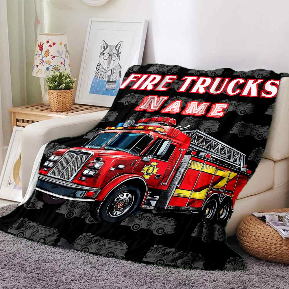 Fire Trucks A Comprehensive Guide To Their Types Uses And Safety Features Gift Customizable Blanket Customize Text Soft Cozy For Sofa Couch Office Bed