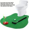 ABS Mini Golf Putting Green Set - Toilet Leisure Entertainment Sport - Bathroom Indoor Sports Game with Putter & Ball for Adults