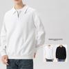 Half Zipper Solid Color Sweatshirt Men's Autumn New Trendy Brand Large Size Men's Lapel Loose Casual Top