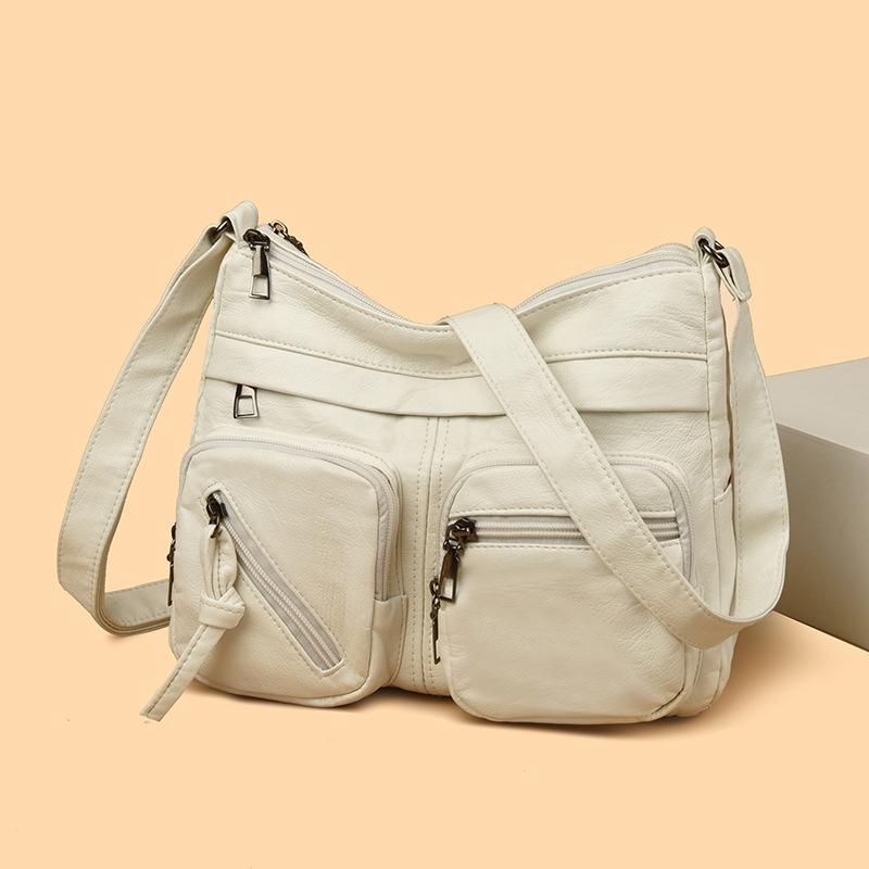 Vintage Shoulder Bag Multi-zipper Mother Bag