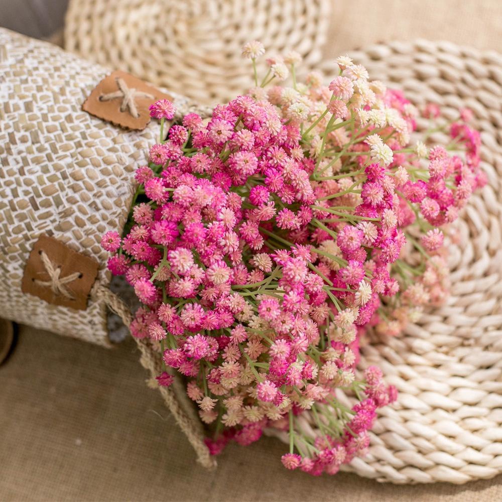 Home Decoration Accessories Fashion Flower Gypsophila Artificial Flowers Artificial Floral Silk Fake Pom Flower Creative Supply