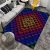 Colorful Geometric Diamond Pattern Carpet for Bedroom or Living Room Suitable for Use As an Anti-slip for Living Room Bedroom Sofas