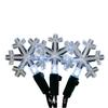 35 Cool White Snowflake LED Christmas Lights