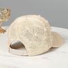 Dame vår sommer baseballcaps mote perle rhinestone rutete caps netting pustende solhatt