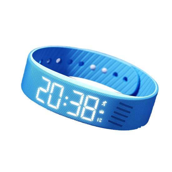 Fitness Alarm Clock Watch IP65 Waterproof Multifunctional USB Charging Digital Silent Vibration Wake-Up Sports Wristband