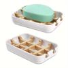 1Pcs Wooden Soap Dish Drain Soap Tray Sink Holder Soap Rack For Bathroom Multifunctional Storage Rack Household Bathroom Supply