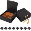 6pcs Black Gift Boxes with Lids and Golden Ribbon Groomsmen Proposal Boxes Craft Boxes for Presents Birthday Wedding Bridesmaid Graduation