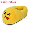 Emoji Plush Slippers With Nonslip Rubber Sole For Home Comfort And Relaxation