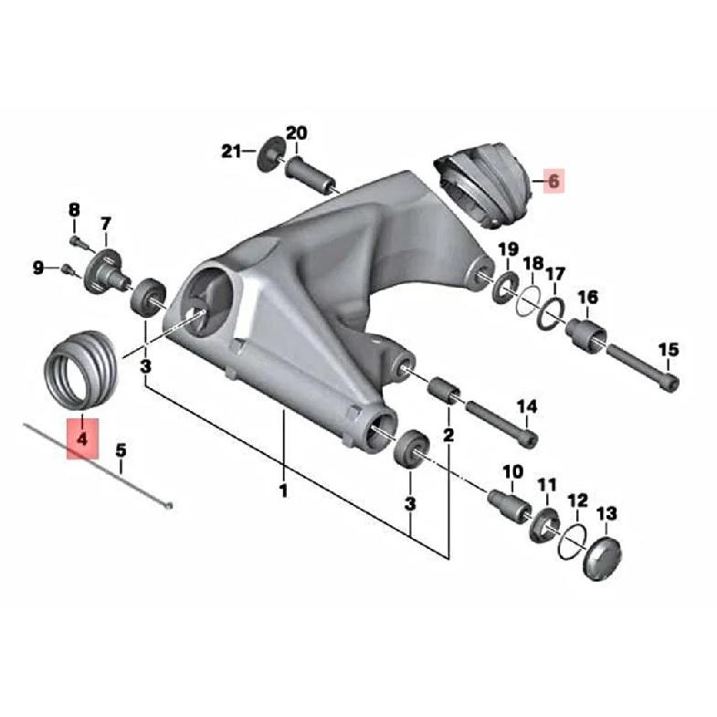 Transmission Shaft Rubber Boot Rear Swing Arm Drive Bushing for BMW R1200GS R1200 R RT S ST R900RT R NineT HP2 Megamoto