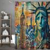 Statue of Liberty Puzzle Shower Curtain, Bathroom Decorative Shower Curtain, Waterproof Shower Curtain with Hooks