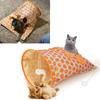Cat Tunnel Bag Foldable Interactive 5 Holes Crinkle Sounds Tunnel Pet Drill Bucket with Plush Balls