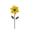 Garden Stake with Metal Sunflower Wind Spinner for Outdoor Use Height 116cm