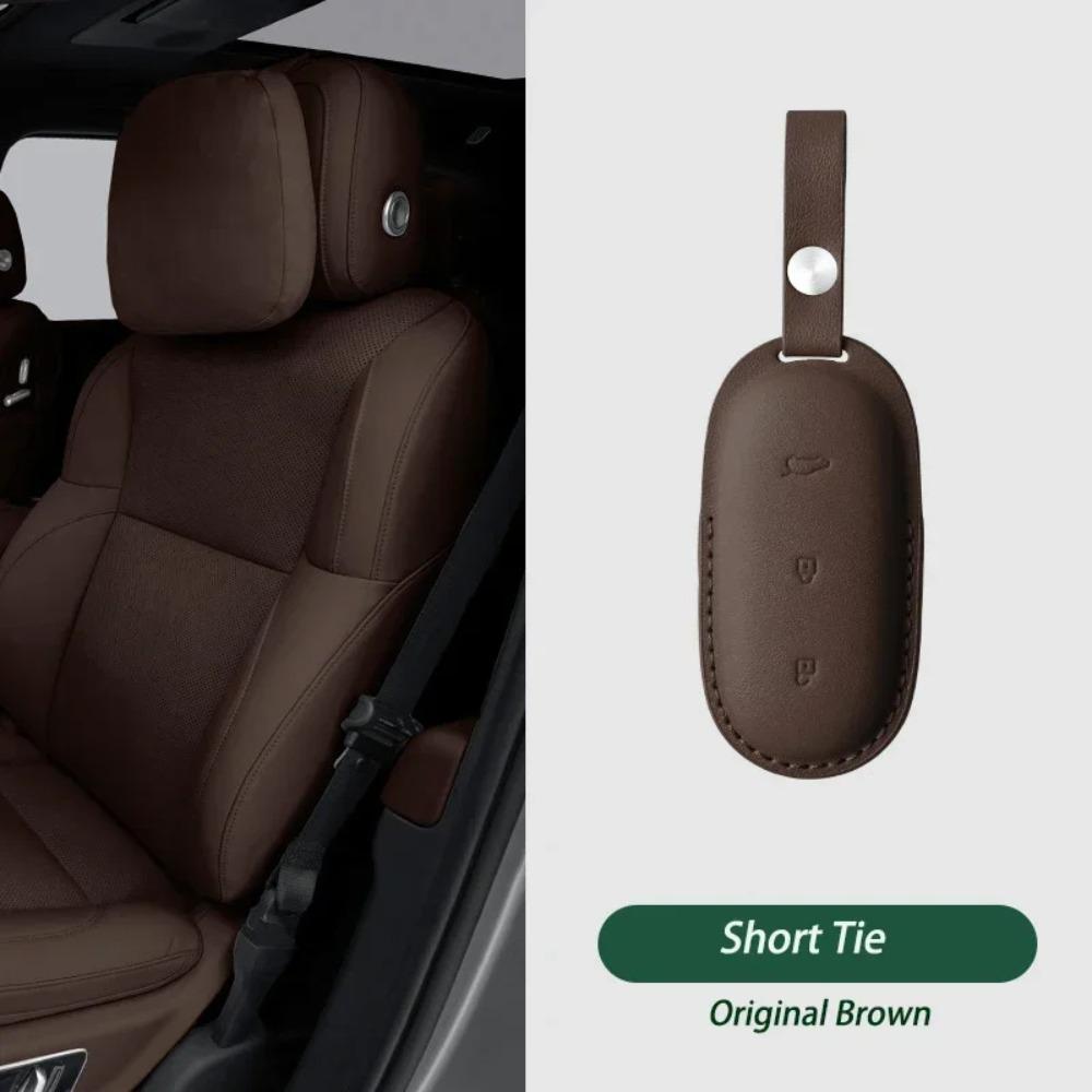 Leather Car Key Case Shell Keychain for Lixiang L9 L8 L7 L6 Key Case Cover for LI Lixiang Leading Ideal L6 L7 L8 L9 2022-2025