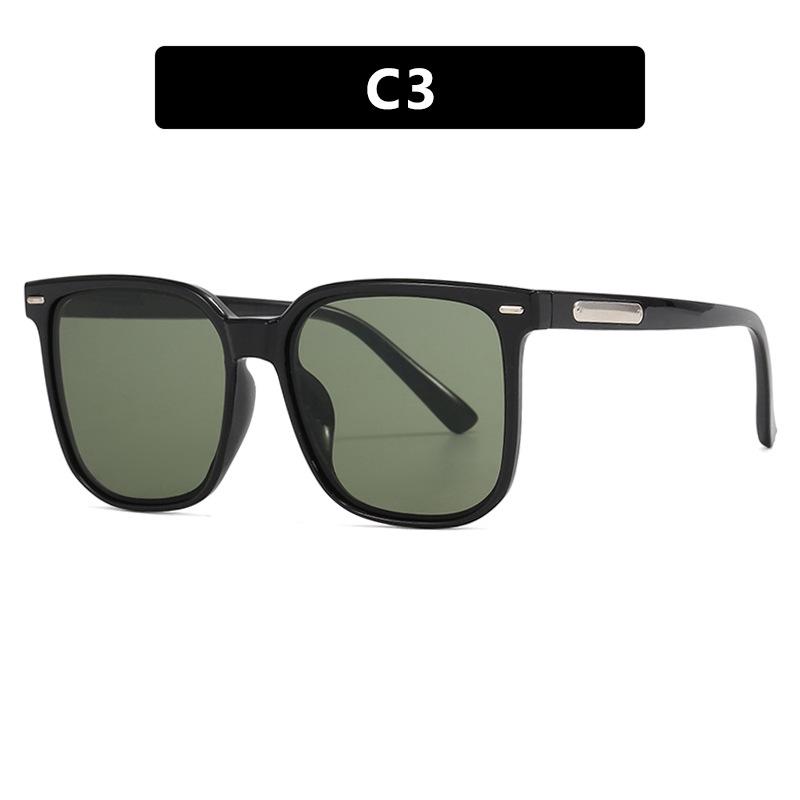 Women's Trendy Large Frame Korean Style Slimming Sunglasses for Sun Protection and Driving