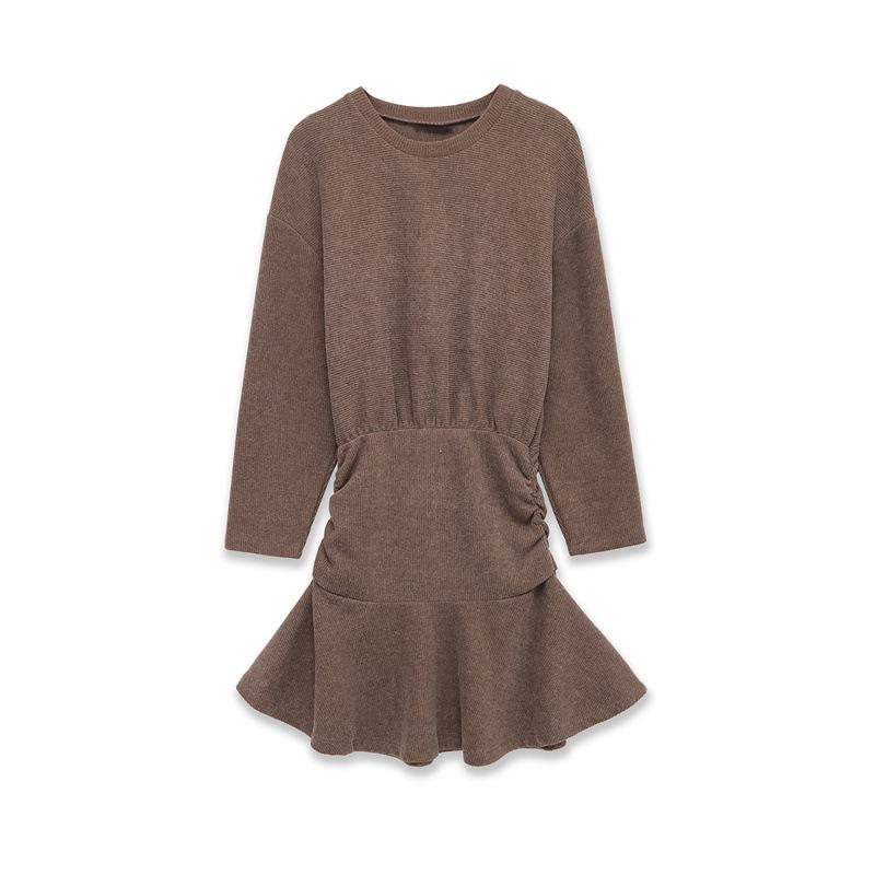 2025 New Women's Fashion Soft Belt Long Sleeve Dress