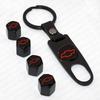 Elegant Zinc Alloy Car Wheel Tire Valve Dust Caps With Chevrolet Emblem Keychain