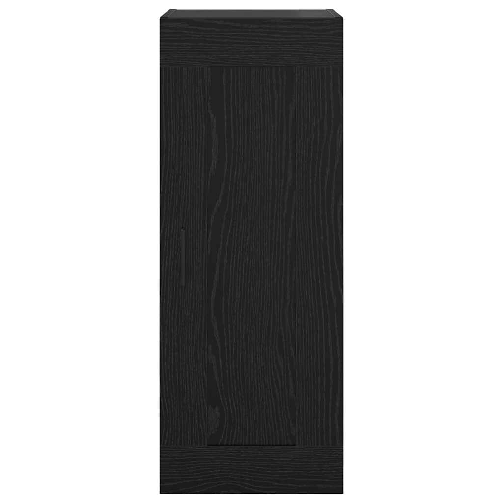 Wall Mounted Cabinet Black Oak Effect 34.5 x 34 x 90 cm