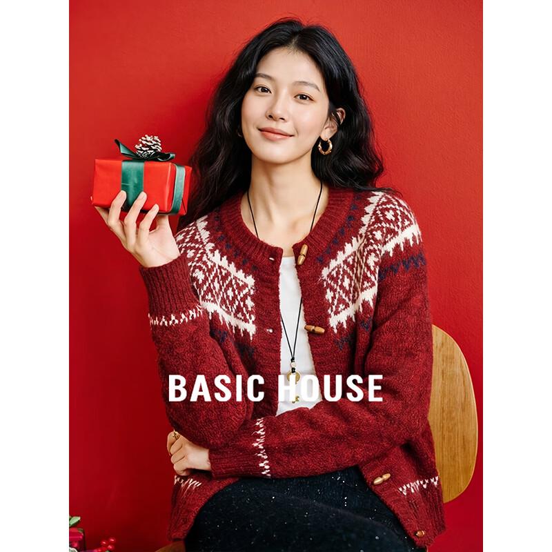 Basic House Women s Fair Isle Knitted Cardigan XL