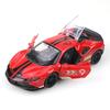 (bagged)1:36 Alloy Car Model Simulation SF90 Racing Car Vehicle Pull Back Car Ornaments Collection Toys For Boy Children