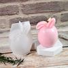 Easter Bunny Candle Ornament Silicone Molds DIY Gypsum Aromatherapy Rabbit Ear Decoration Resin Mold Home Handicrafts
