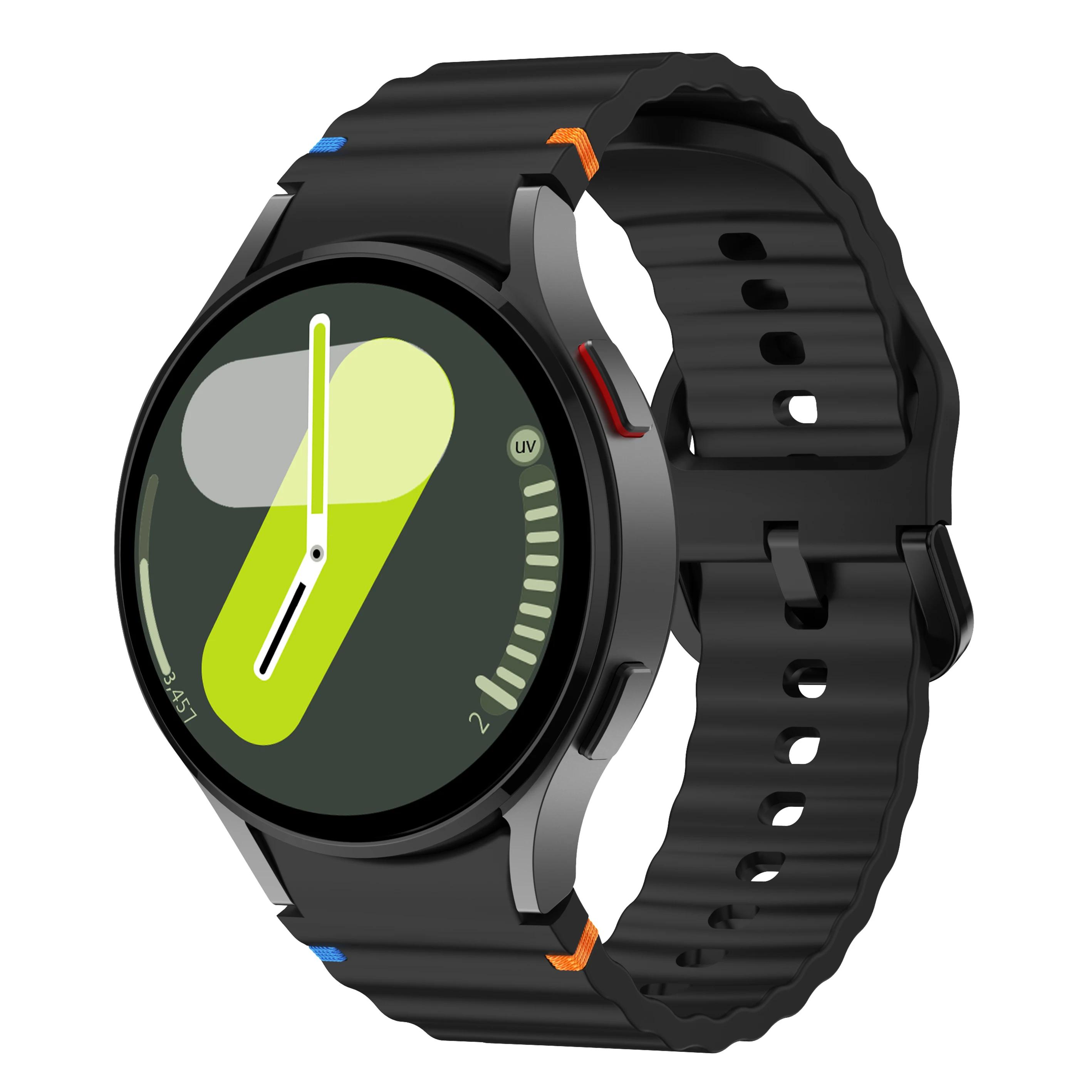 

Силиконовый ремешок для Samsung Galaxy Watch 7 FE 6 4 Classic 5 pro 44 мм 40 мм 43 мм 47 мм 45 мм Браслет Galaxy Watch6 7 Ремешок Galaxy 6 40mm 44mm