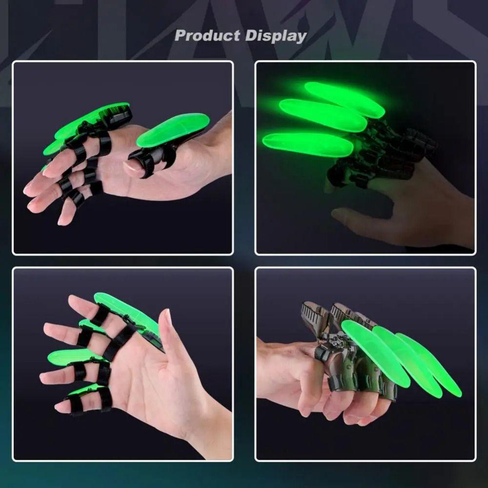 3pcs Scalable Retractable Mechanical Claws Luminous Finger Wolverine Claws  Anime Cosplay