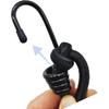 10Pcs Bungee Cord Hooks Spiral Bungee Hooks Cord Hook Wire Hooks End with 10Pcs Hog Rings for Boating, Camping,Tarps,Elastic Rope Strapping Tape (1/4