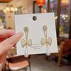 925 Silver Needle Gentle Confession Pearl Earrings Female Autumn and Winter Niche Design Sense of Luxury Bow High Sense Earrings