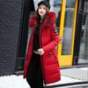 Autumn and Winter New Item, Slim Fit Cotton Jacket, Women's, Medium To Long Style, Fashionable, Big Fur Collar, Thick, Cotton Jacket for Women