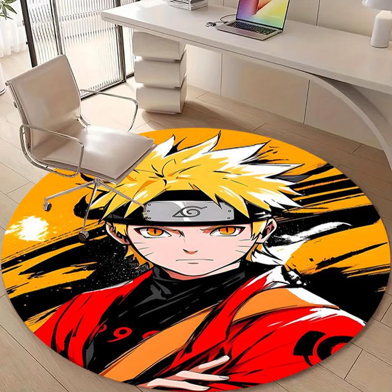 1pc NARUTO (4) Design Printed Area Round Carpet for Bedroom Living Room Home Decor Rugs Mat Non Slip Mat Rug for Bedside